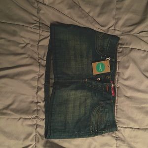Jean mini skirt